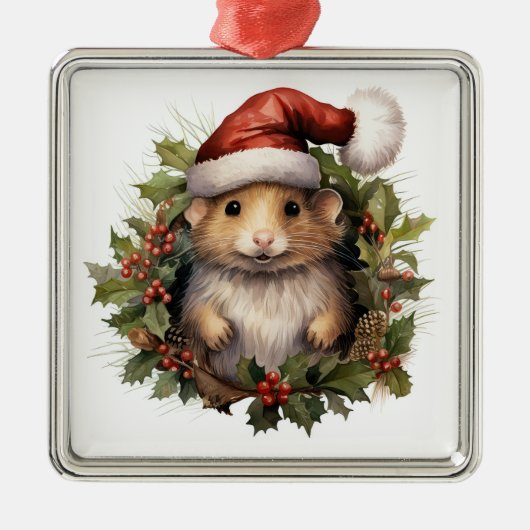 Ornement de Noël Hamster (Devant)