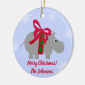 Ornement de Noël Hippopotame (Gauche)