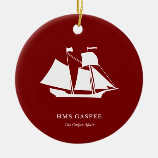 Ornement de Noël — HMS Gaspee (Devant)