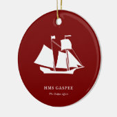 Ornement de Noël — HMS Gaspee (Gauche)