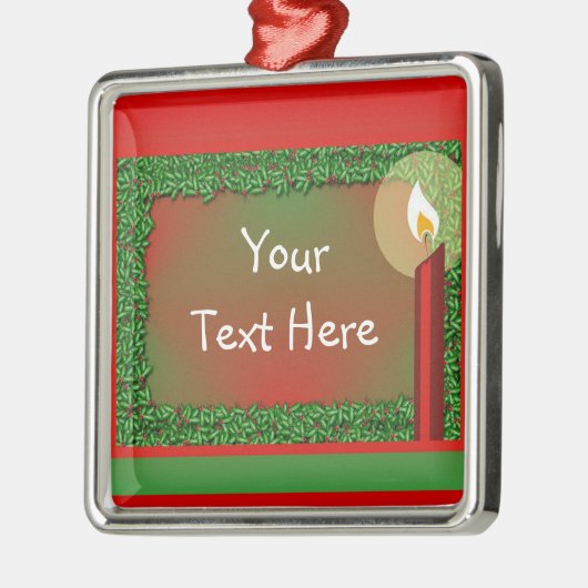 Ornement de Noël Holly & Candle (Gauche)