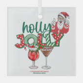 Ornement de Noël "Holly Jolly", Boissons de vacanc (Recto)