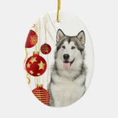 Ornement de Noël Husky (Devant)