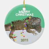 Ornement de Noël Iguana avec Modèle de l'année (Dos)
