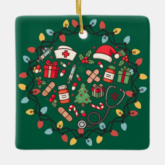 Ornement de Noël infirmière (Devant)