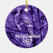 Ornement de Noël Jay Bleu Art Abstrait Violet (Devant)