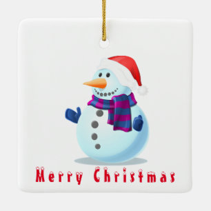 Ornement de Noël Joyeux bonhomme de neige