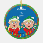 Ornement de Noël "Joyeux Elfes" (Dos)