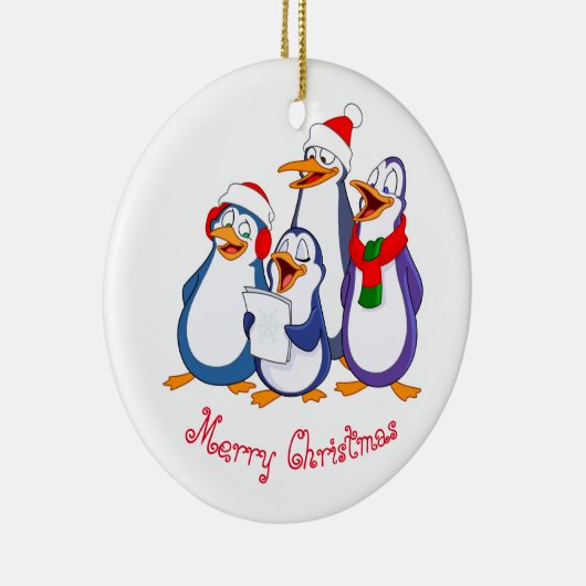 Ornement de Noël - Joyeux manchots (Droite)