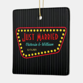 Ornement de Noël juste marié (Gauche)