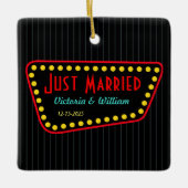 Ornement de Noël juste marié (Devant)