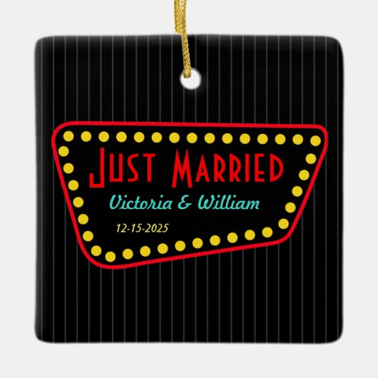 Ornement de Noël juste marié (Devant)