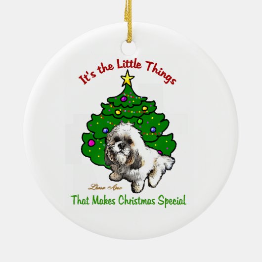 Ornement de Noël Lhasa Apso (Dos)