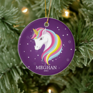 Ornement de Noël Licorne Magique