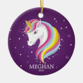 Ornement de Noël Licorne Magique (Devant)