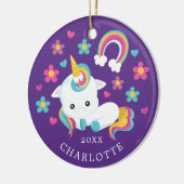 Ornement de Noël Licorne Mignonne (Gauche)