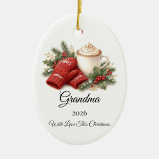 Ornement de Noël Mamie personnalisé avec nom