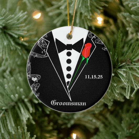 Ornement de Noël Mariage du Groomsman (Arbre)