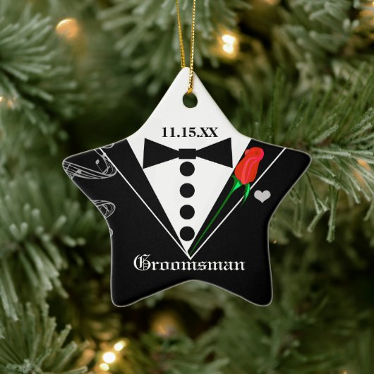 Ornement de Noël Mariage du Groomsman (Arbre)