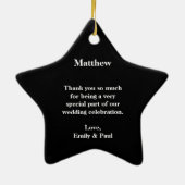 Ornement de Noël Mariage du Groomsman (Dos)