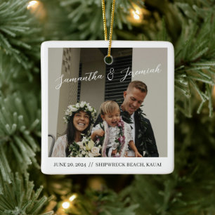 Ornement de Noël Mariage Hawaii