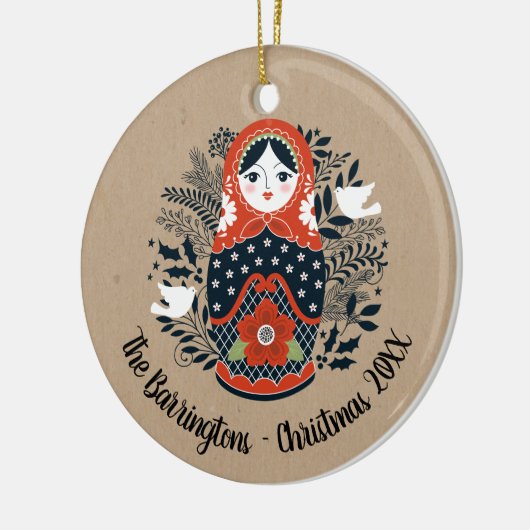 Ornement de Noël Matryoshka (Gauche)