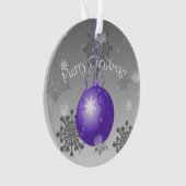 Ornement de Noël mauve fantaisie (devant)