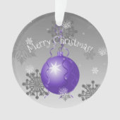 Ornement de Noël mauve fantaisie (devant)
