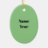 Ornement de Noël mécanique féminin avec nom (Dos)