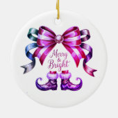 Ornement de Noël Merry & Bright Festive (Dos)