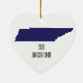 Ornement de Noël minimal du Tennessee (Dos)