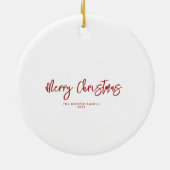 Ornement de Noël moderne (Dos)