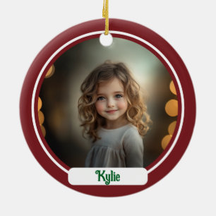 Ornement de Noël Monogramme personnalisé