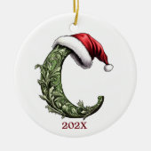 Ornement de Noël Monogramme personnalisé (Devant)