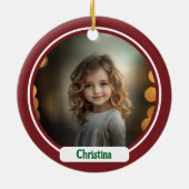 Ornement de Noël Monogramme personnalisé (Dos)