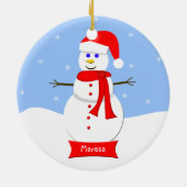 Ornement de Noël Monogramme Snowman (Dos)