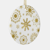 Ornement de Noël Motif de flocon d'or (Droite)