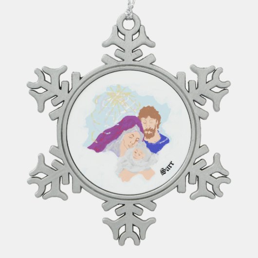 Ornement De Noël : Naissance Du Seigneur Jésus Chr (Devant)