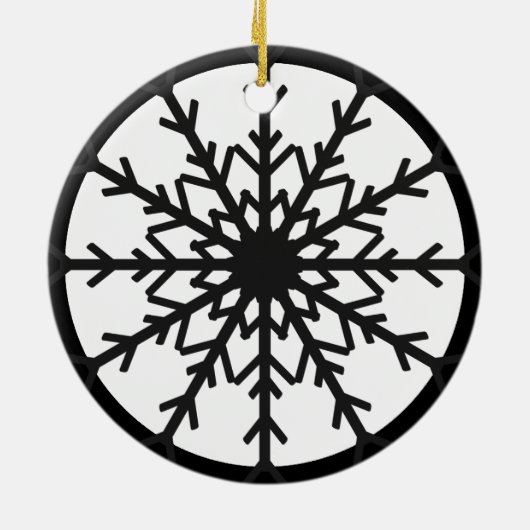 Ornement de Noël noir et blanc (Dos)