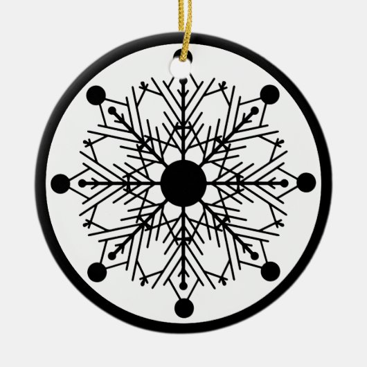 Ornement de Noël noir et blanc (Devant)