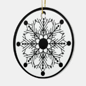 Ornement de Noël noir et blanc (Gauche)