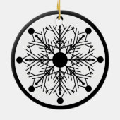 Ornement de Noël noir et blanc (Dos)
