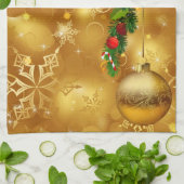 Ornement de Noël Or Décoration Serviette de cuisin (Plié)