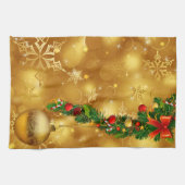 Ornement de Noël Or Décoration Serviette de cuisin (Horizontal)