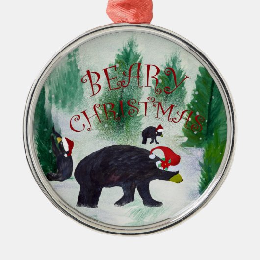 ornement de Noël ours noir (Devant)