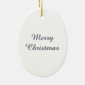 Ornement de Noël ovale de la Chouette blanche neig (Dos)