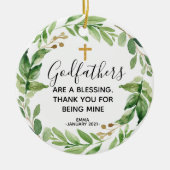 Ornement de Noël parrain personnalisé (Devant)