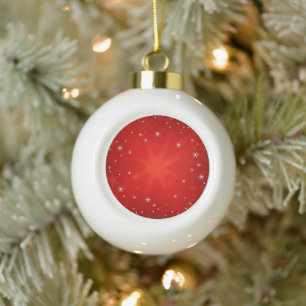 Ornement de Noël Parties scintillant rouge
