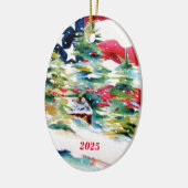 Ornement de Noël Patriotique Oval 2025 (Gauche)