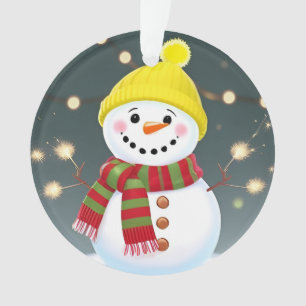 🎁Ornement de Noël Père Noël Bonhomme de Neige Déc